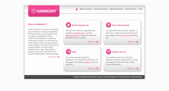 Desktop Screenshot of harmonyagreements.org