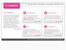 Tablet Screenshot of harmonyagreements.org